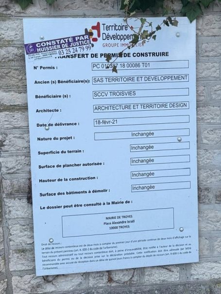 un permis de construire 